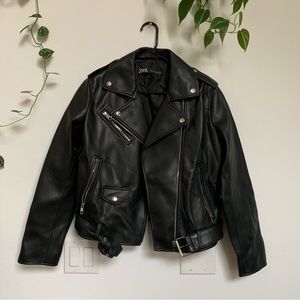 Zara faux leather jacket
